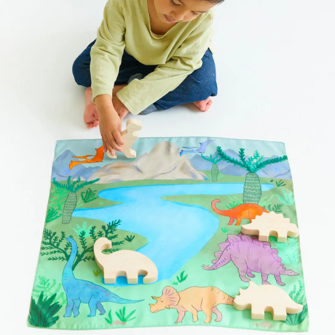 Sarah's Silks Complete Wooden Dinosaur Set Online