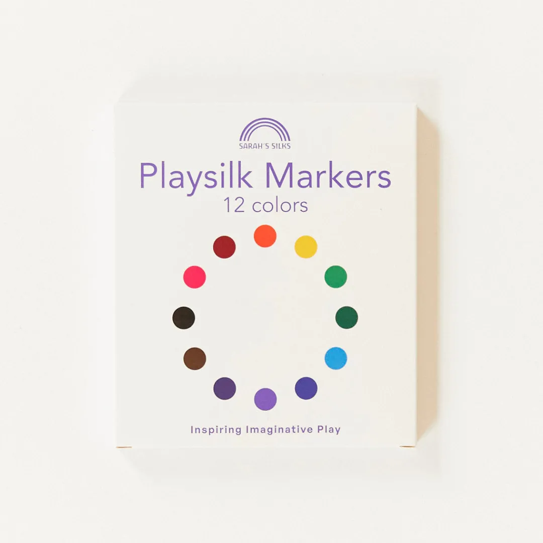 Sarah's Silks Heart Coloring Playsilk & Markers Set Cheap