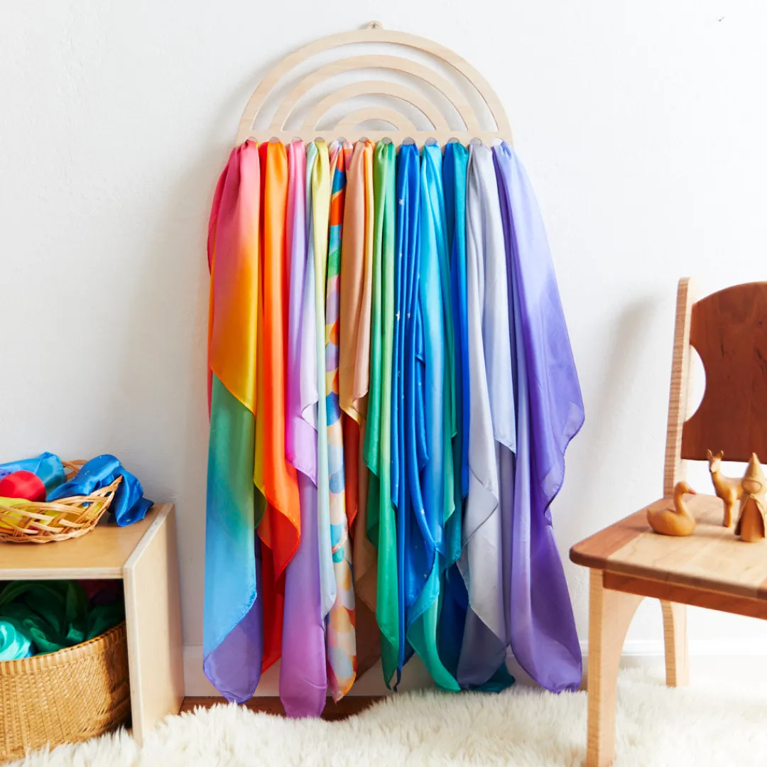 large_rainbow_playsilk_display_6.webp Sarah's Silks Large Rainbow Playsilk Display Clearance