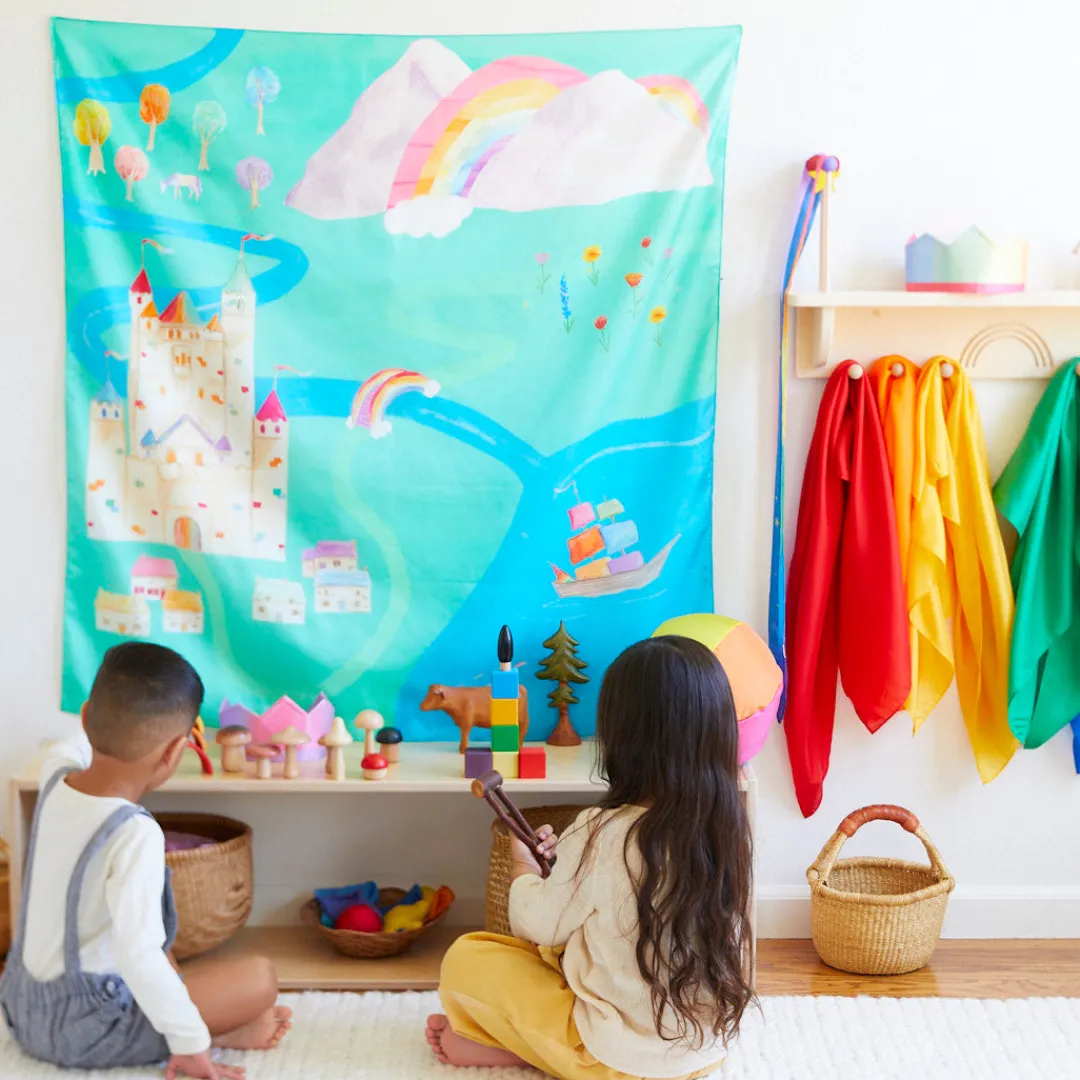 Sarah's Silks Large Rainbowland Playmap Flash Sale