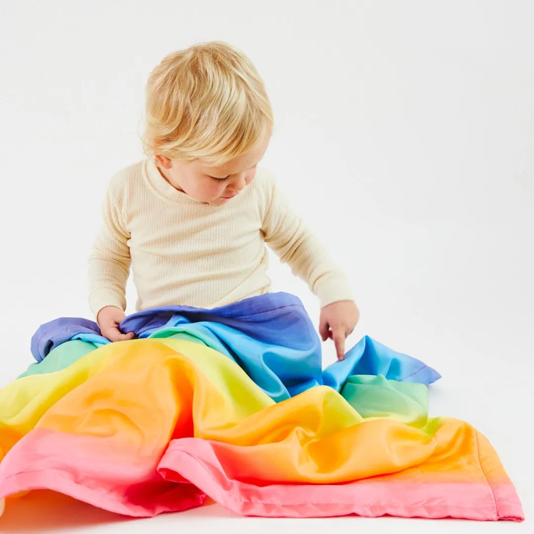rainbow_silk_baby_blanket_4.webp Sarah's Silks Rainbow Silk Baby Blanket Best